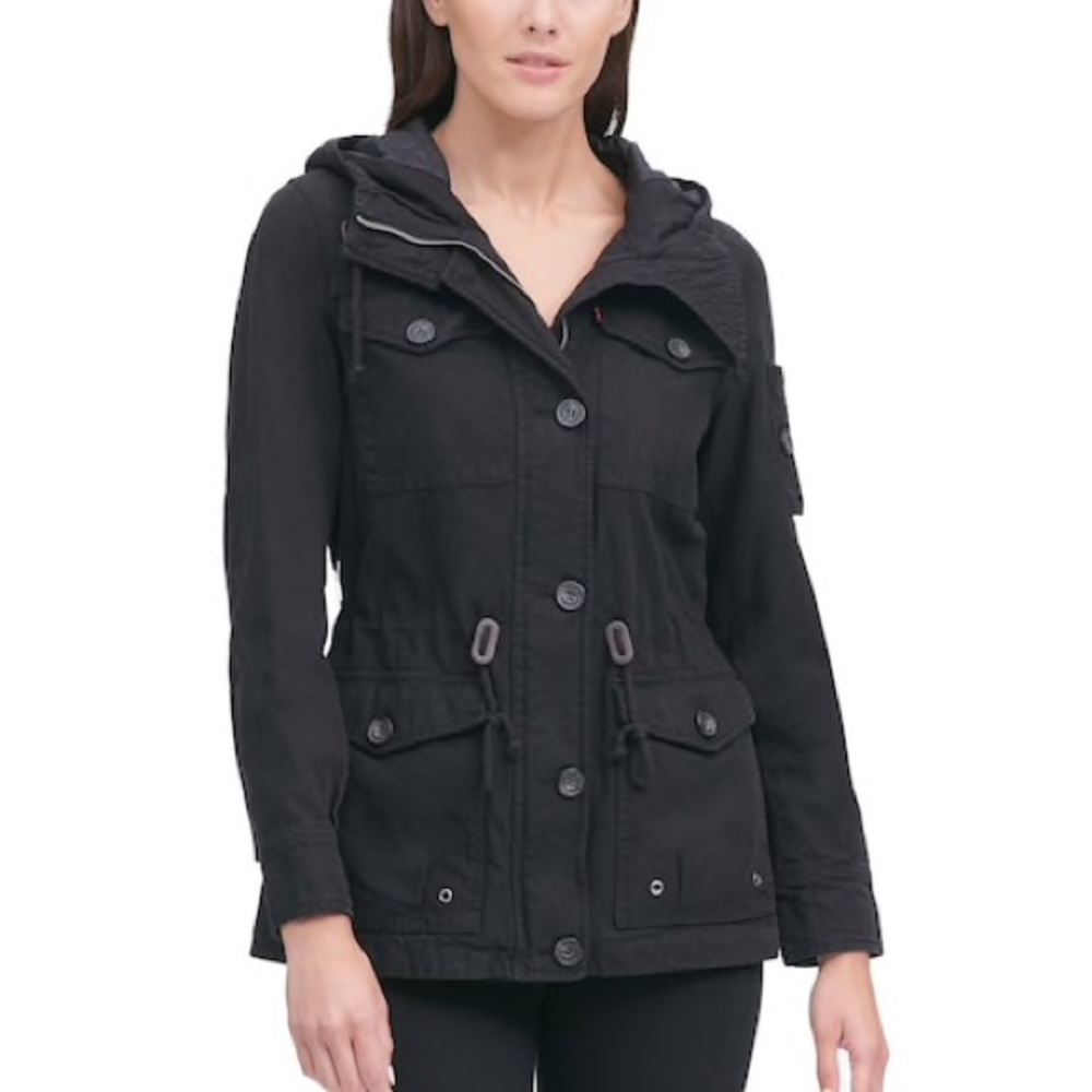 Levi's® Hooded Twill Anorak Military Jacket